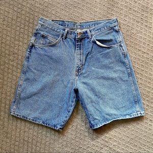Men’s Vintage Wrangler Blue Denim Shorts Size 32
